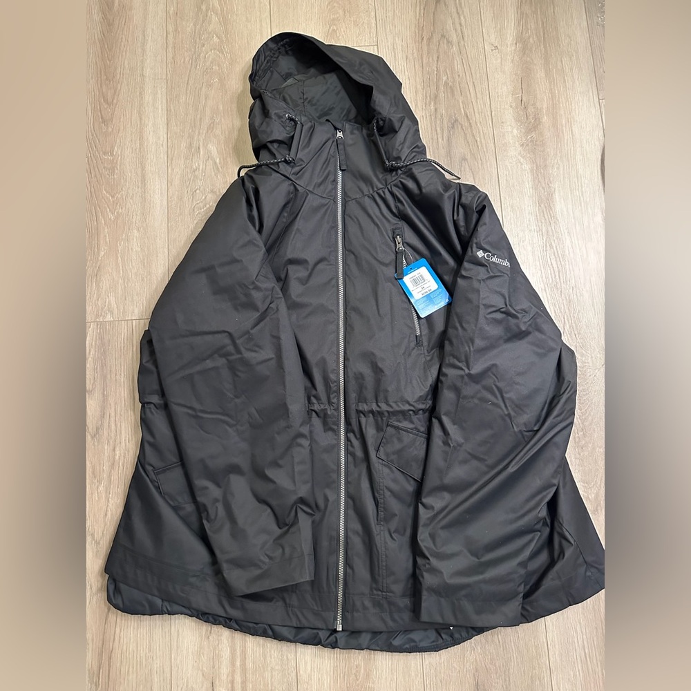 NWT $290 Columbia Womens Mount Erie II Interchange Jacket Black Waterpro…